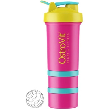 Image 1 of OstroVit Premium Shaker 3 in 1 | Different Colors [450 мл] Розово с жълто