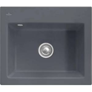 Villeroy & Boch Subway 60 - Керамична мивка 60x51 см, CeramicPlus, графит 330901i4 (330901i4) Мивка за вграждане