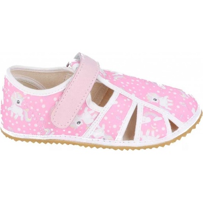 Jonap barefoot papuče Home New Růžový jednorožec