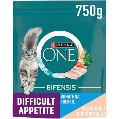 Purina ONE BIFENSIS Difficult Appetite s treskou a pstruhem 0,75 kg