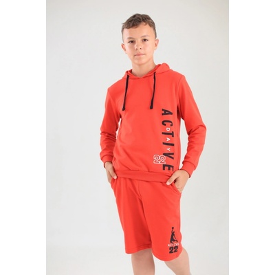 Winkiki Kids Wear Chlapecká mikina s kapucí Active červená