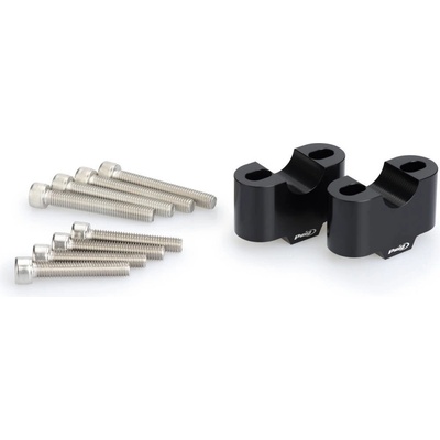 Zvýšenie riadidiel PUIG 3672N čierna výška 30 mm, d 22 mm