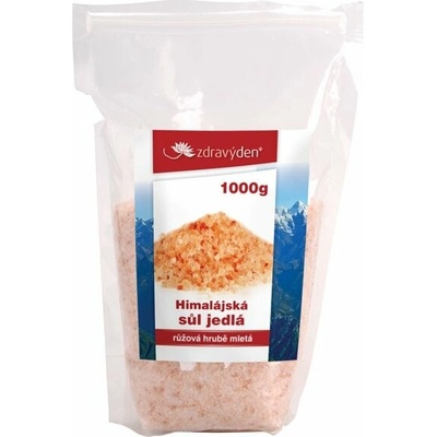 Zdravý den himalájská Soľ jedlá ružová jemně mletá 1 kg