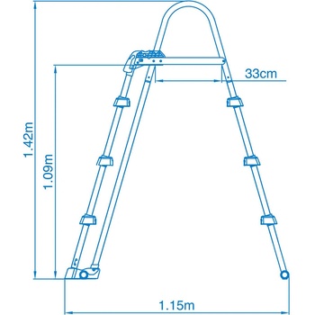 Intex Стълба за басейн 107 см, със сваляеми стъпала, intex 28075-1 (28075)