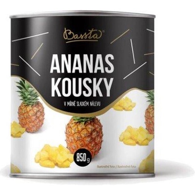 BASSTA Ananas kousky ve sladkém nálevu 850 g