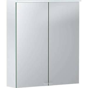 Geberit Option - Огледален шкаф с осветление, 60x68x18 см, бял 500.273. 00.1 (500.273.00.1)