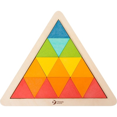 Classic World Дървена мозайка Classic World - Триъгълник (3729)