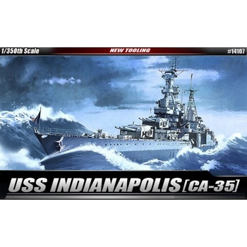 Academy Model Kit loď 14107 USS CA 35 INDIANAPOLIS 1:350