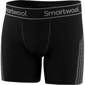 Smartwool Мъжко мериносово термобельо Smartwool Intraknit Boxer Brief Boxed Merino base layer - Black (015-2346-0111)