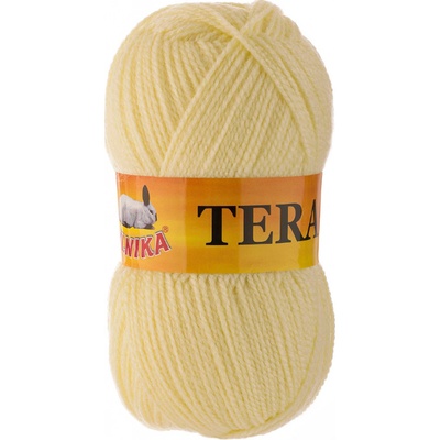 Pletací příze Vlnika TERA 009 smetanově žlutá, klasická, 100g/310m