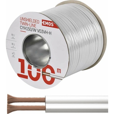 Emos 2×1,5mm biela