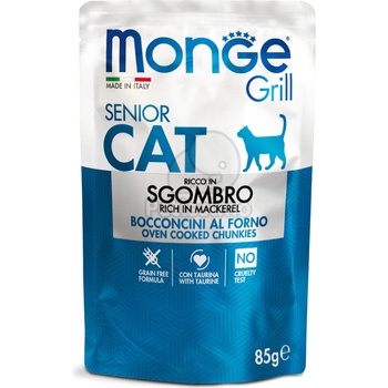 Monge Grill Cat Senior Хапки от скумрия в аспик 85 г