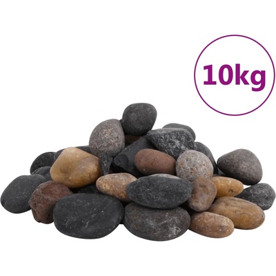 vidaXL Полирани камъчета 10 кг микс цветове 5-8 см (155333)