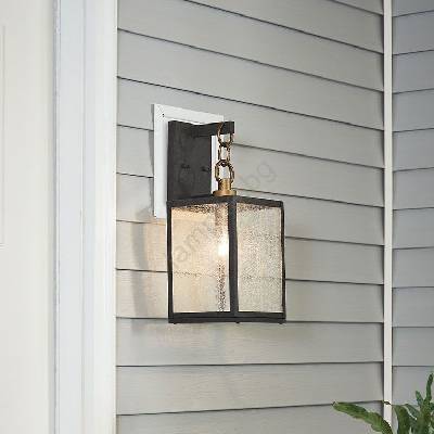 Elstead Lighting Quintiesse QN-LAHDEN2-M-WZC-Ven външна стенна лампа LAHDEN M 1xE27/60W/230V IP44 черно/златно (ED1075)