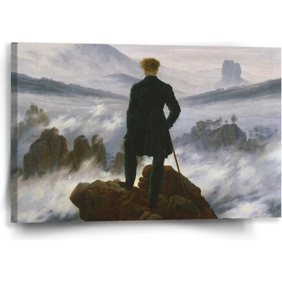 Sablio Obraz Pútnik nad morom hmly - Caspar David Friedrich - 60x40 cm