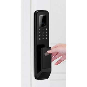 TTLock ТТLock електронна моторизирана смарт брава с RFID, ПИН код , пръстов отпечатък и вградена камера 2MP -ASD T7B-TWM (CNL0285)