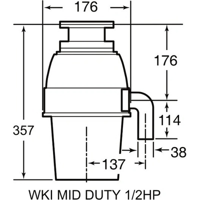 WASTE KING MID DUTY 1/2HP