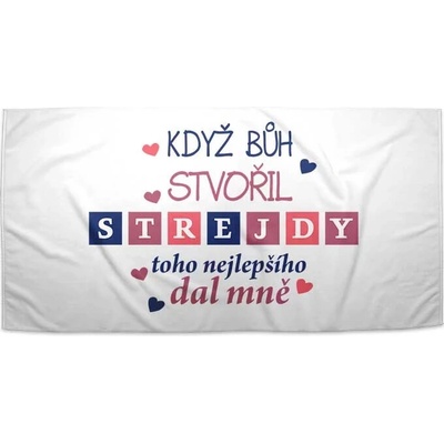 SABLIO Ručník - Když Bůh stvořil strejdy 30x50 cm