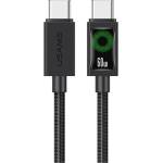 USAMS Кабел USAMS U92 60W USB-C към USB-C 1.2м, черен (Usa001733)