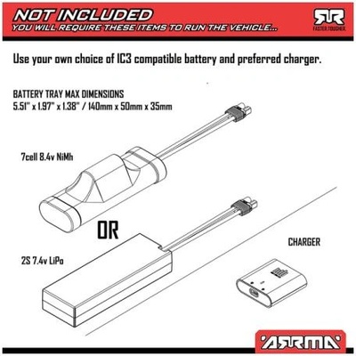 ARRMA Fury Mega 550 1: 10 RTR Basic зелена