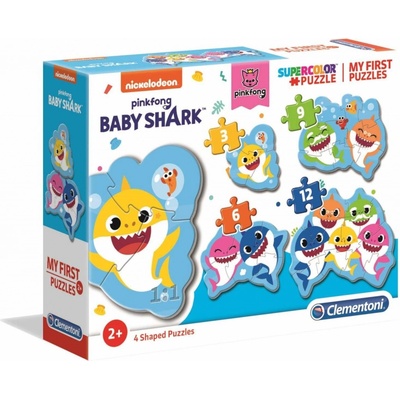 CLEMENTONI Moje první : Baby Shark 4v1 3,6,9,12 dílků
