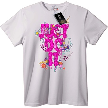 NOONEBRAND Тениска весел рожден ден с블ясък - 2XL, White