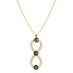 SAVICKI Колие с безкрайност, злато 585, бели диаманти, 0.19К, 45 см