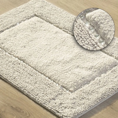 DomTextilu Príjemný bavlnený koberec s kryštálmi v krémovej farbe 60 cm x 90 cm 44483-208076
