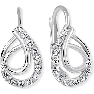 Soliter Módní stříbrné náušnice se zirkony 436 001 00551 04