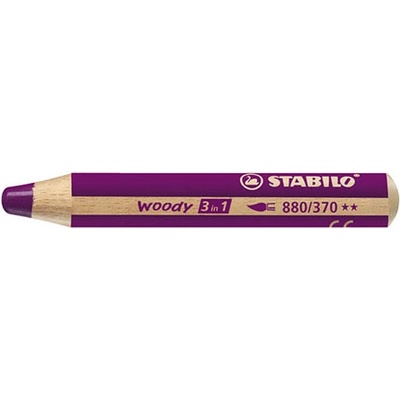 Stabilo Pastelka STABILO woody 3 v 1 barvička vodovka voskovka světle fialová 447315