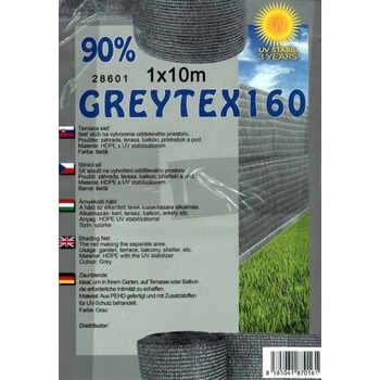 Trebor Sieť tieniaca Greytex 1x10m sivá