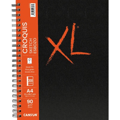Canson Book Wire Bound Long Side XL Sketch Скицник 200 A4 90 g Portrait (C31200L020)