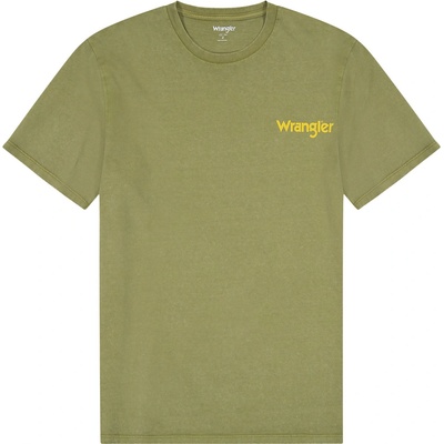 Wrangler pánské triko s potiskem 112350425 zelená