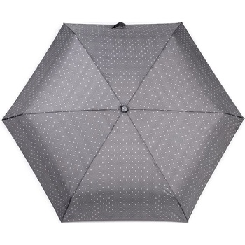 Skladací mini dáždnik s bodkami šedá