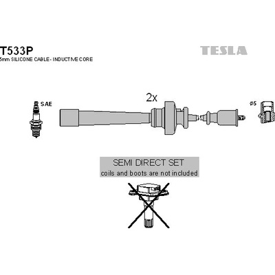 Sada zapaľovacích káblov TESLA T533P