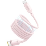 Baseus - Кабел за данни PicoGo (P10376800411-00) - Магнитен, Type-C към Type-C, 240W, Бързо зареждане, 480Mbps, Силиконов, 1 м - Розов
