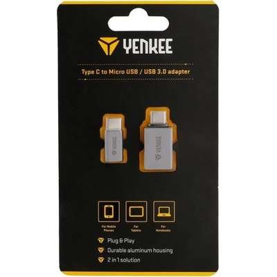 YENKEE Adaptér USB C na Micro USB,USB A YTC 021
