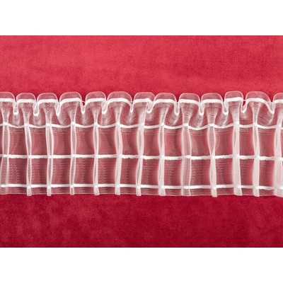 Řasící stuha RS-014 zdobené vlnky - výška 10 cm - řasení 1:2,5