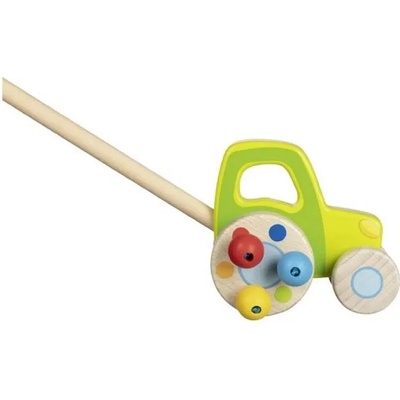Goki Дървена играчка за бутане Goki - Трактор (54880)