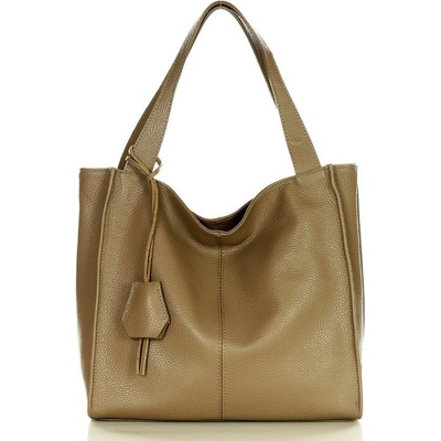 Mazzini Marco kožená shopper kabelka Portofino Max béž taupe s139o