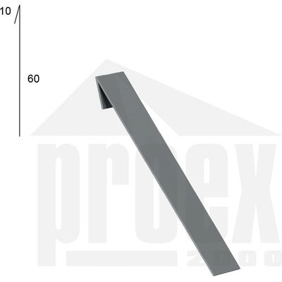 Roofplan - Rovná stěnová lišta 2bm, 70mm