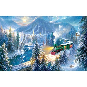 SunsOut - Puzzle Mountain Christmas Train - 500 piese