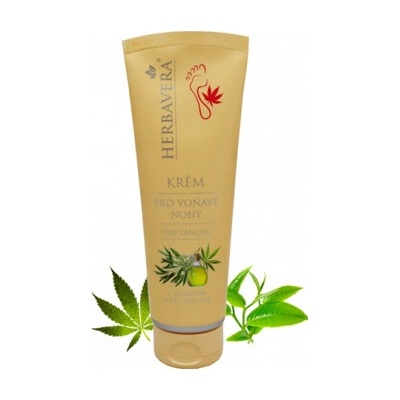 Herbavera krém pro voňavé nohy s Konopím a Tea Tree Oil 120 ml