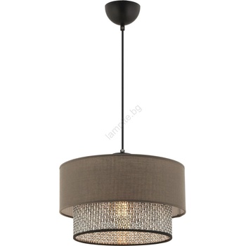 ASIR GROUP Пендант на кабел ECHO 1xE27/60W/230V кафяв/сив (AS2574)