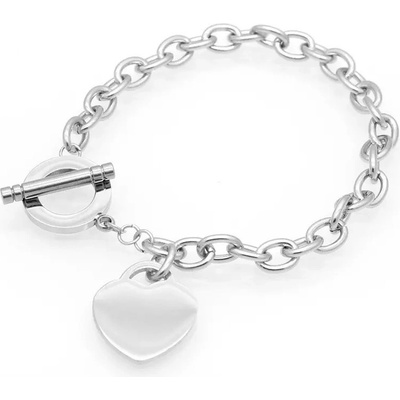 Izmael náramek Elegant Heart stříbrná KP28713