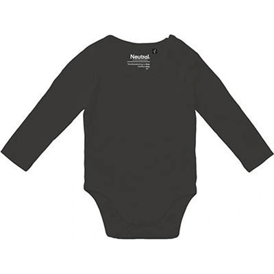 Neutral Dojčenské body s dlhým rukávom NE Charcoal