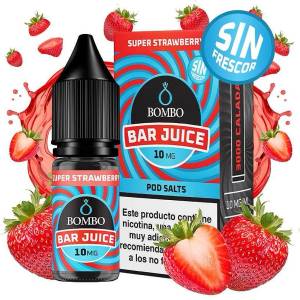 Bombo Bar Super Strawberry No Ice Nic Salts 10ml 10mg