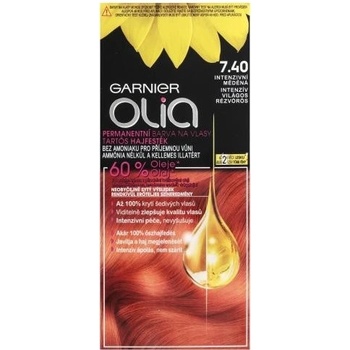 Garnier Olia 7.40 intenzivní měděná barva na vlasy bez amoniaku