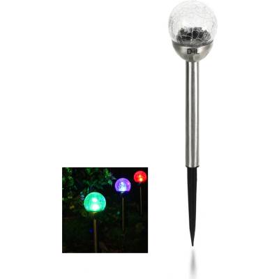 D-iL СОЛАРНА ГРАДИНСКА ЛАМПА 12207 КЪЛБО 0.06w ip44 38см rgb (12207)