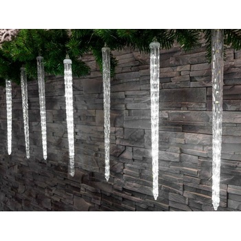 MagicHome Reťaz Icicle 240 LED studená biela 8 cencúľov vodopádový efekt 230 V 50 Hz IP44 exteriér osvetlenie